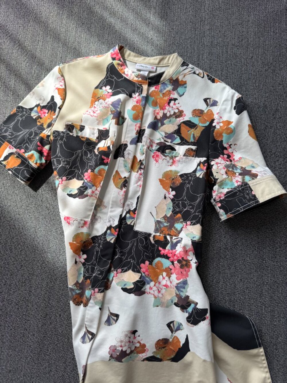 3-1 Phillip Lim Shirt Dress, Floral Abstract Medium - Picture 8 of 16